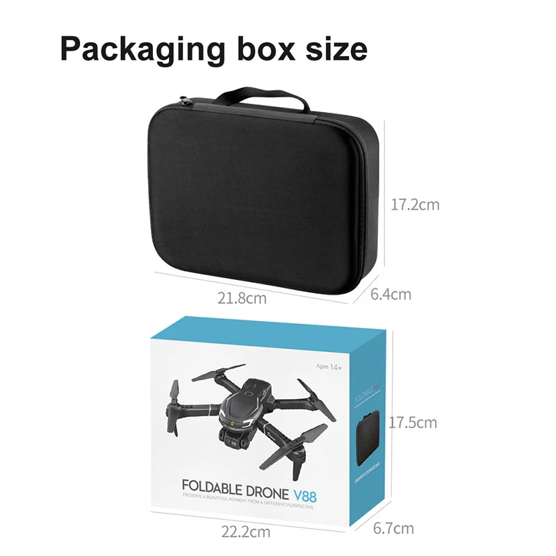 New V88 Drone 8K Professional HD Aerial Dual-Camera 5G GPS Obstacle Avoidance Drone Quadcopter Toy UAV 9000M Free Shipping Drone