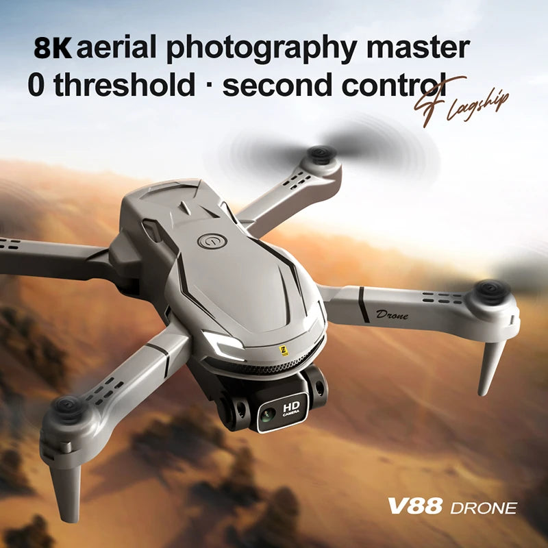 New V88 Drone 8K Professional HD Aerial Dual-Camera 5G GPS Obstacle Avoidance Drone Quadcopter Toy UAV 9000M Free Shipping Drone